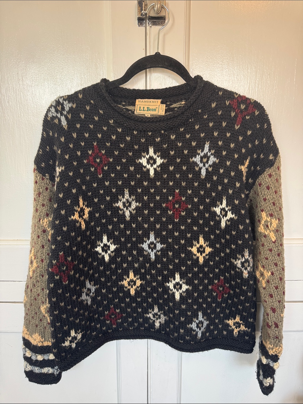 Vintage L.L. Bean Handknit Wool Sweater